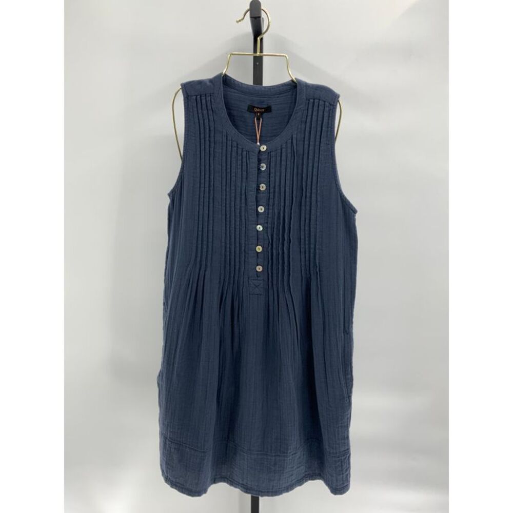 Quince Navy Sleeveless Dress